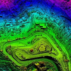 un mapa de calor de la geografia de un terreno usando LiDAR